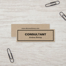 Einfache Clean Frame Classic Mini Business Card Visitenkarte