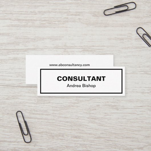 Einfache Clean Frame Classic Mini Visitenkarte (Vorderseite/Rückseite Beispiel)