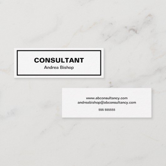 Einfache Clean Frame Classic Mini Visitenkarte (Vorne/Hinten)