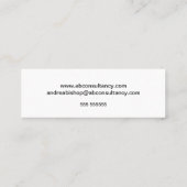 Einfache Clean Frame Classic Mini Visitenkarte (Rückseite)