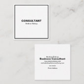 Einfache Clean Frame Classic Quadratische Visitenkarte (Vorne/Hinten)