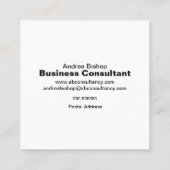 Einfache Clean Frame Classic Quadratische Visitenkarte (Rückseite)