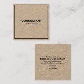 Einfache Clean Frame Classic Square Business Card Quadratische Visitenkarte (Vorne/Hinten)