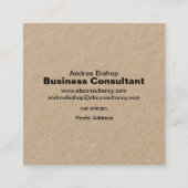 Einfache Clean Frame Classic Square Business Card Quadratische Visitenkarte (Rückseite)