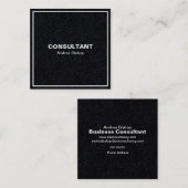 Einfache Clean Frame Classic Square Business Card Quadratische Visitenkarte (Vorne/Hinten)