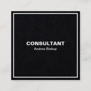 Einfache Clean Frame Classic Square Business Card Quadratische Visitenkarte