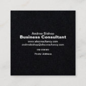 Einfache Clean Frame Classic Square Business Card Quadratische Visitenkarte (Rückseite)