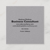 Einfache Clean Frame Classic Square Business Card Quadratische Visitenkarte (Rückseite)