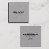 Einfache Clean Frame Classic Square Business Card Quadratische Visitenkarte (Vorne/Hinten)