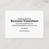 Einfache Clean Frame Classic Visitenkarte (Rückseite)