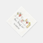 Einfache Cocktailgetränke im New Years Party Aquar Serviette (Ecke)