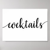 Einfache Cocktails | Black Script Jedes Ereignis B Poster (Vorne)