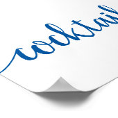 Einfache Cocktails | French Blue Any Event Bar Sig Poster (Ecke)