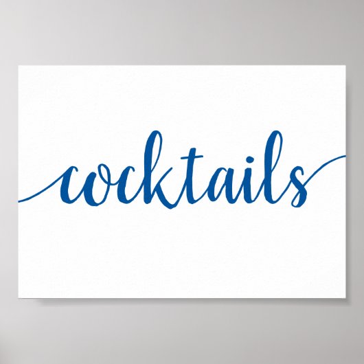 Einfache Cocktails | French Blue Any Event Bar Sig Poster (Vorne)