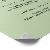 Einfache Cocktails für Minimalistische Unterschrif Poster (Ecke)