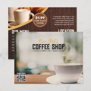 Einfache Coffee-Shop-Marketing-Postkarte Postkarte