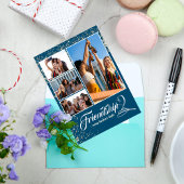 Einfache Collaboration Freunde Foto Holiday Card Dankeskarte