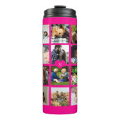 Einfache Collage aus Foto mit Monogramm Keepsake h Thermosbecher (Vorderseite)