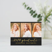 Einfache Collage | Einladung zur Graduiertengruppe (Stehend Vorderseite)