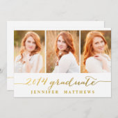 Einfache Collage | Einladung zur Graduiertengruppe (Vorne/Hinten)