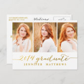 Einfache Collage | Einladung zur Graduiertengruppe (Vorne/Hinten)