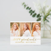 Einfache Collage | Einladung zur Graduiertengruppe (Stehend Vorderseite)