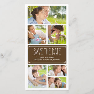 Einfache Collage Foto Cards Save The Date