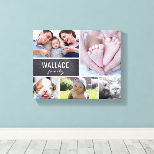 Einfache Collage für moderne Fotos Leinwanddruck (Insitu (Holzboden))