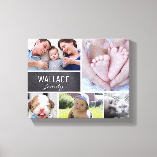 Einfache Collage für moderne Fotos Leinwanddruck (Vorderseite)