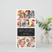 Einfache Collage Holiday Foto Cards Feiertagskarte (Stehend Vorderseite)