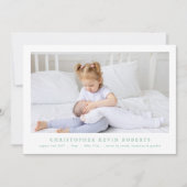 einfache Collage mit minimalem Foto, moderne Gebur Ankündigung (Vorderseite)