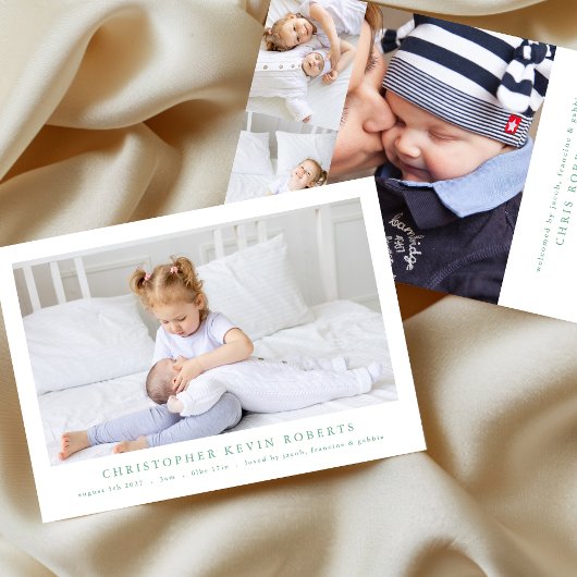 einfache Collage mit minimalem Foto, moderne Gebur Ankündigung