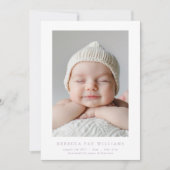 einfache Collage mit minimalem Foto, moderne Gebur Ankündigung (Vorderseite)