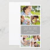 Einfache Collage Save The Date Fotokarten (Vorne/Hinten)