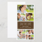 Einfache Collage Save The Date Fotokarten (Vorne/Hinten)