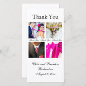 Einfache Collage Vielen Dank Fotokarte Dankeskarte (Vorne/Hinten)