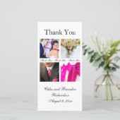 Einfache Collage Vielen Dank Fotokarte Dankeskarte (Stehend Vorderseite)