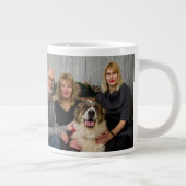 Einfache Collage Zwei Foto Jumbo-Tasse (Rechts)