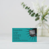 Einfache Computer-Visitenkarten Visitenkarte (Stehend Vorderseite)