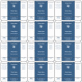 Einfache Container Blue White Black Product Labels (Vorderseite)