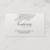 Einfache coole abstrakte graue visitenkarte (Rückseite)