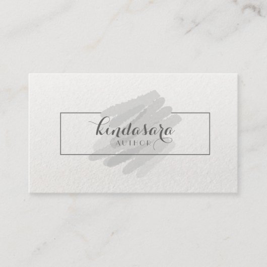 Einfache coole abstrakte graue visitenkarte (Vorderseite)