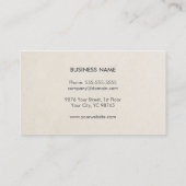 Einfache Coole Elegant Gray Consultant Visitenkarte (Rückseite)