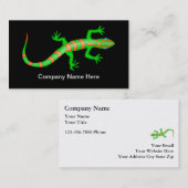 Einfache Coole Gecko Lizard Business Cards Visitenkarte (Vorne/Hinten)