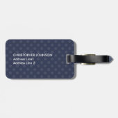 Einfache Coole gestrichelte Monogramm Gepäckanhänger (Rückseite horizontal)