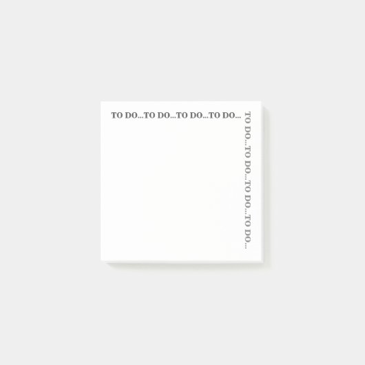 Einfache Coole grauweiße Liste zu tun Post-it Klebezettel (Vorderseite)