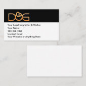 Einfache Coole Hundeschlifffahrt Visitenkarte (Vorne/Hinten)