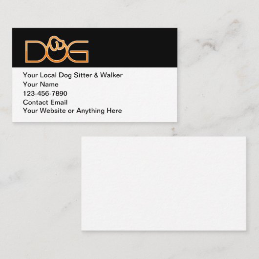Einfache Coole Hundeschlifffahrt Visitenkarte (Vorne/Hinten)