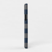Einfache Coole Mantextur Grau blau Streifen Case-Mate iPhone Hülle (Hinten/Rechts)