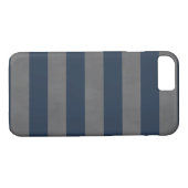 Einfache Coole Mantextur Grau blau Streifen Case-Mate iPhone Hülle (Rückseite (Horizontal))